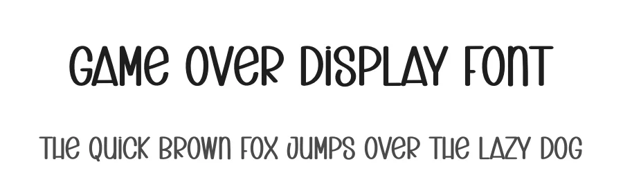 Game Over Display Font by creativeletter — Display Font