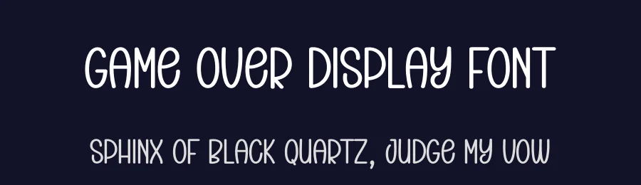 Game Over Display Font by creativeletter — Display Font — thumbnail 2
