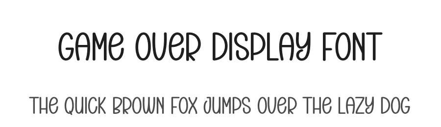 Game Over Display Font by creativeletter — Display Font