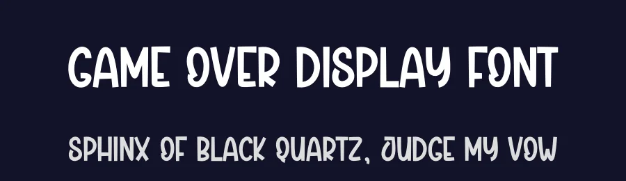 Game Over Display Font by creativeletter — Display Font — thumbnail 2