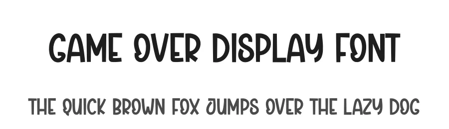 Game Over Display Font by creativeletter — Display Font