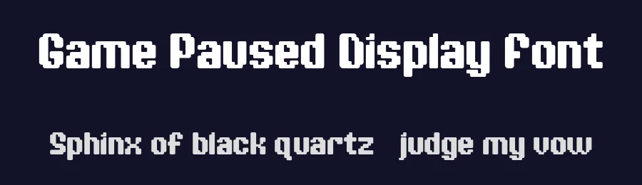Game Paused Display Font by Dharmas Studio — Decorative Font — thumbnail 2