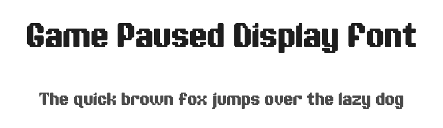 Game Paused Display Font by Dharmas Studio — Decorative Font