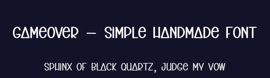 Gameover – Simple Handmade Font by creativeletter — Display Font — thumbnail 2