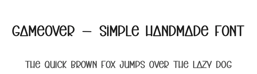 Gameover – Simple Handmade Font by creativeletter — Display Font