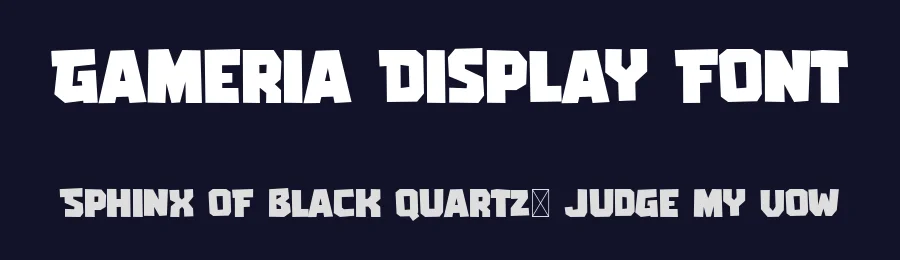 Gameria Display Font by Tokokoo — Display Font — thumbnail 2