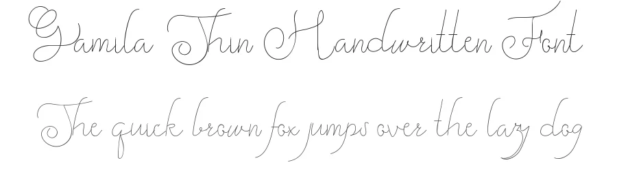 Gamila Thin Handwritten Font by edricstudio — Script Handwritten Font