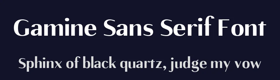 Gamine Sans Serif Font by Tapiwanashe Sebastian Garikayi — Sans Serif Font — thumbnail 2