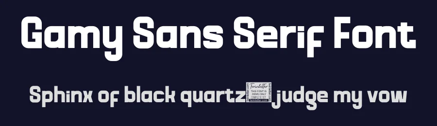 Gamy Sans Serif Font by twinletter — Display Font — thumbnail 2