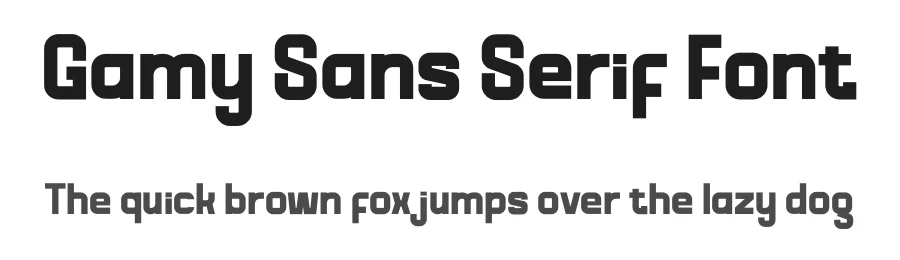 Gamy Sans Serif Font by twinletter — Display Font