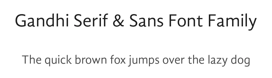 Gandhi Serif & Sans Font Family by RaΓΊl Plancarte β Sans Serif Font