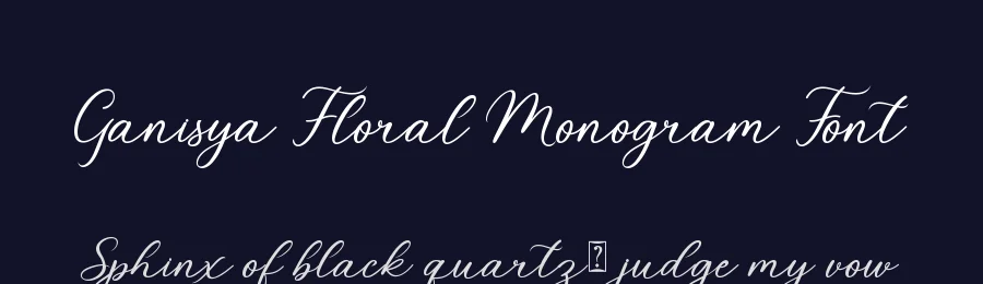 Ganisya Floral Monogram Font by Yoga Letter — Script Handwritten Font — thumbnail 2
