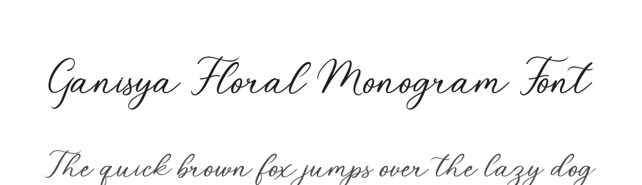 Ganisya Floral Monogram Font by Yoga Letter — Script Handwritten Font