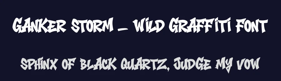 Ganker Storm – Wild Graffiti Font by Cikareotype Studio — Display Font — thumbnail 2