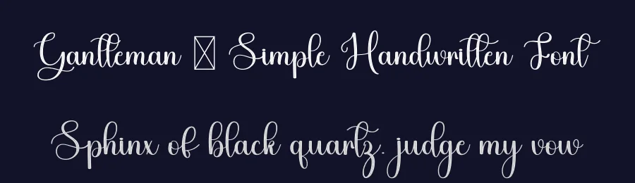 Gantleman – Simple Handwritten Font by freshtypeink — Script Handwritten Font — thumbnail 2