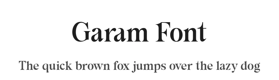 Garam Font by Fourlines Design — Serif Font