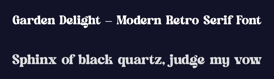 Garden Delight – Modern Retro Serif Font by timelesstype.co — Display Font — thumbnail 2