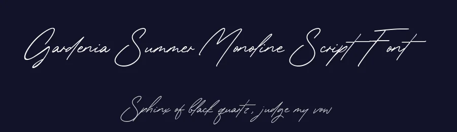 Gardenia Summer Monoline Script Font by balpirick — Decorative Font — thumbnail 2