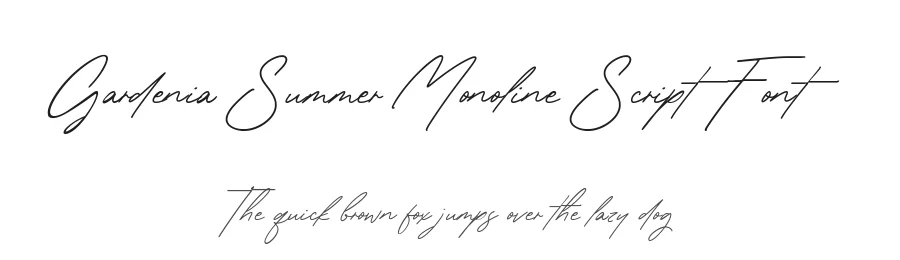 Gardenia Summer Monoline Script Font by balpirick — Decorative Font