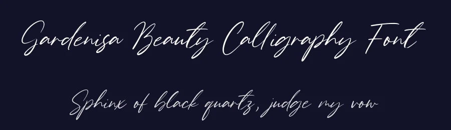 Gardenisa Beauty Calligraphy Font by balpirick — Script Handwritten Font — thumbnail 2