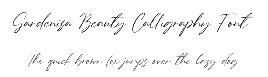 Gardenisa Beauty Calligraphy Font by balpirick — Script Handwritten Font