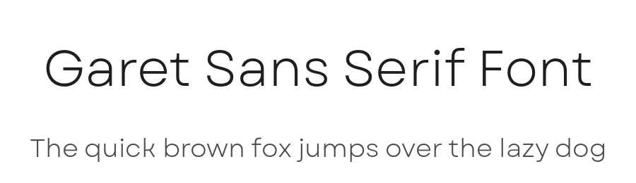 Garet Sans Serif Font by Spacetype — Sans Serif Font