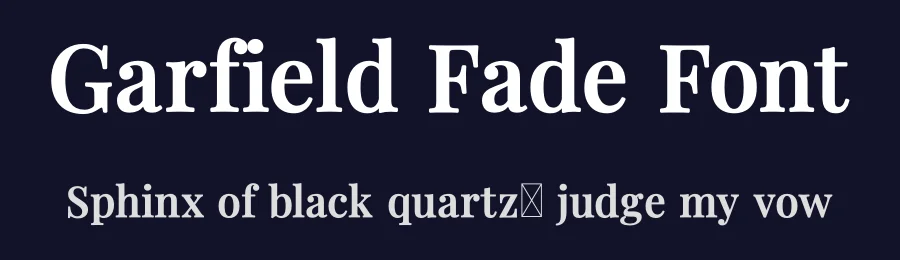 Garfield Fade Font by yantodesign — Serif Font — thumbnail 2