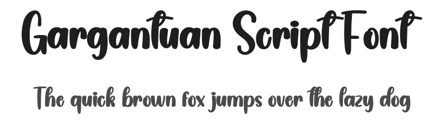 Gargantuan Script Font by creativeletter — Script Handwritten Font