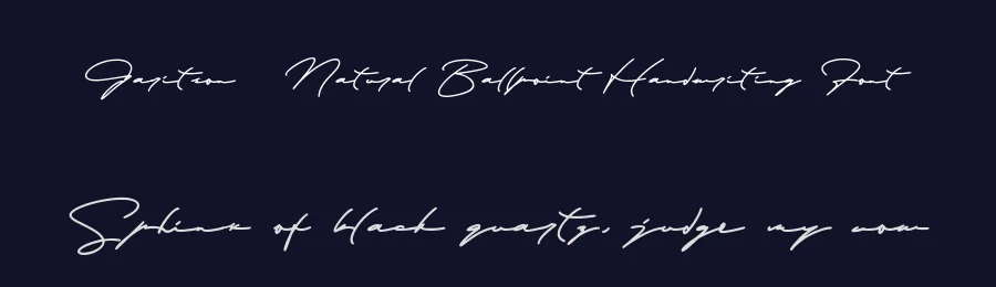 Garitson – Natural Ballpoint Handwriting Font by Anxietype Foundry — Script Handwritten Font — thumbnail 2