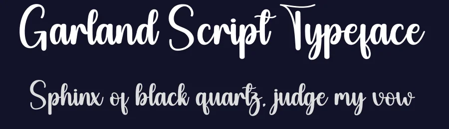 Garland Script Typeface by creativeletter — Script Handwritten Font — thumbnail 2