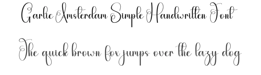 Garlic Amsterdam Simple Handwritten Font by andikastudio — Script Handwritten Font