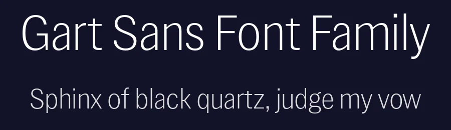 Gart Sans Font Family by Vitaliy Gotsanyuk — Sans Serif Font — thumbnail 2