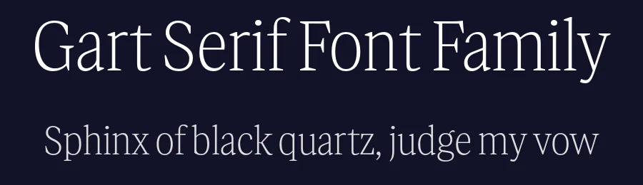 Gart Serif Font Family by Vitaliy Gotsanyuk — Serif Font — thumbnail 2