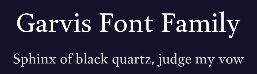 Garvis Font Family by James Todd — Serif Font — thumbnail 2