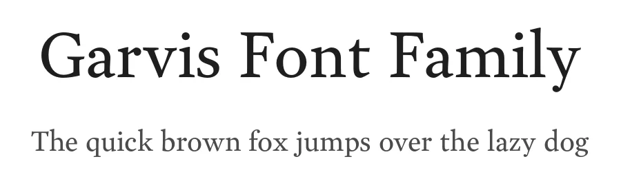 Garvis Font Family by James Todd — Serif Font