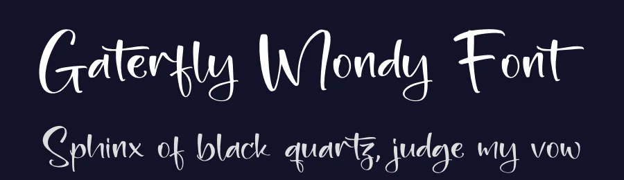Gaterfly Mondy Font by letterfabric — Script Handwritten Font — thumbnail 2