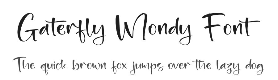 Gaterfly Mondy Font by letterfabric — Script Handwritten Font
