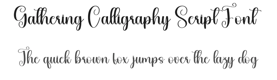 Gathering Calligraphy Script Font by creativeletter — Script Handwritten Font