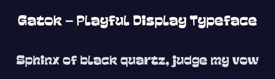 Gatok – Playful Display Typeface by afkaristudio — Decorative Font — thumbnail 2