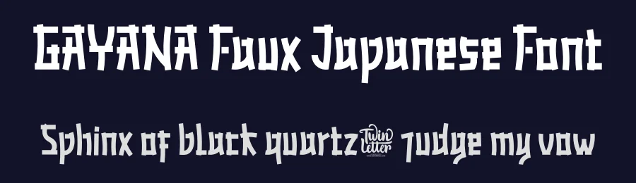 GAYANA Faux Japanese Font by twinletter — Display Font — thumbnail 2