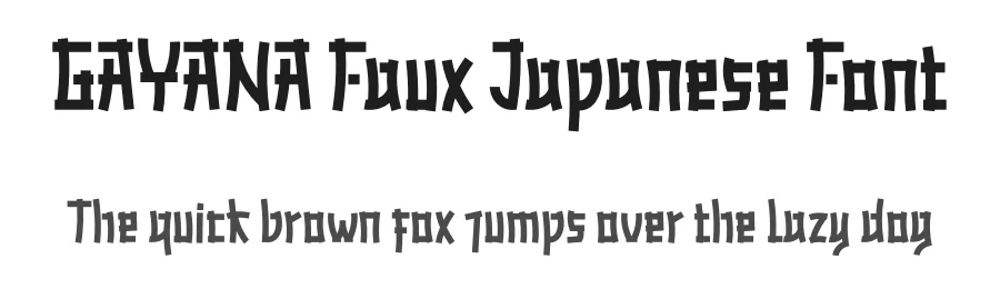 GAYANA Faux Japanese Font by twinletter — Display Font