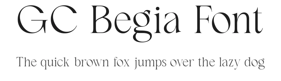 GC Begia Font by Glyphonic — Display Font