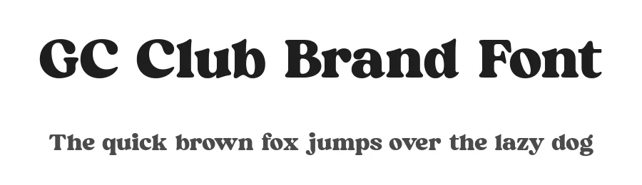 GC Club Brand Font by Glyphonic — Display Font