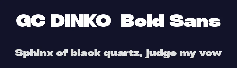 GC DINKO – Bold Sans by Glyphonic — Display Font — thumbnail 2