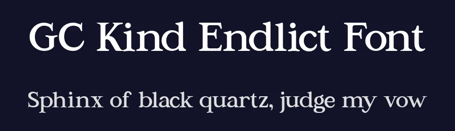 GC Kind Endlict Font by Glyphonic — Display Font — thumbnail 2