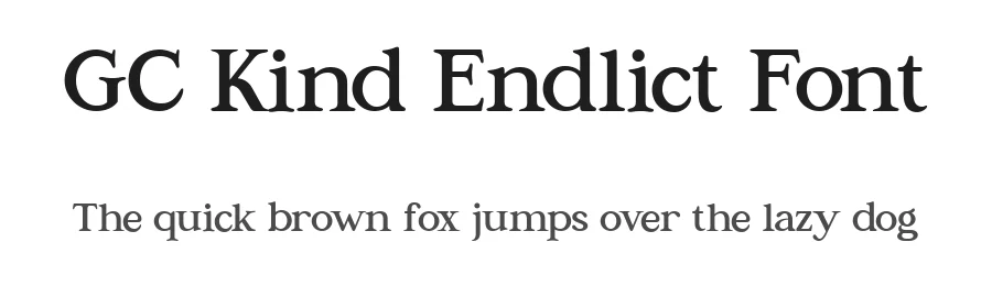 GC Kind Endlict Font by Glyphonic — Display Font