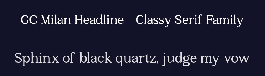 GC Milan Headline – Classy Serif Family by Glyphonic — Display Font — thumbnail 2