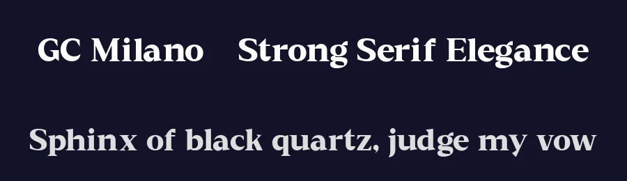 GC Milano – Strong Serif Elegance by Glyphonic — Display Font — thumbnail 2