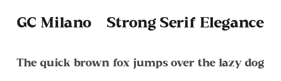 GC Milano – Strong Serif Elegance by Glyphonic — Display Font