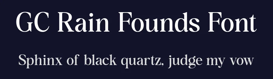 GC Rain Founds Font by Glyphonic — Display Font — thumbnail 2